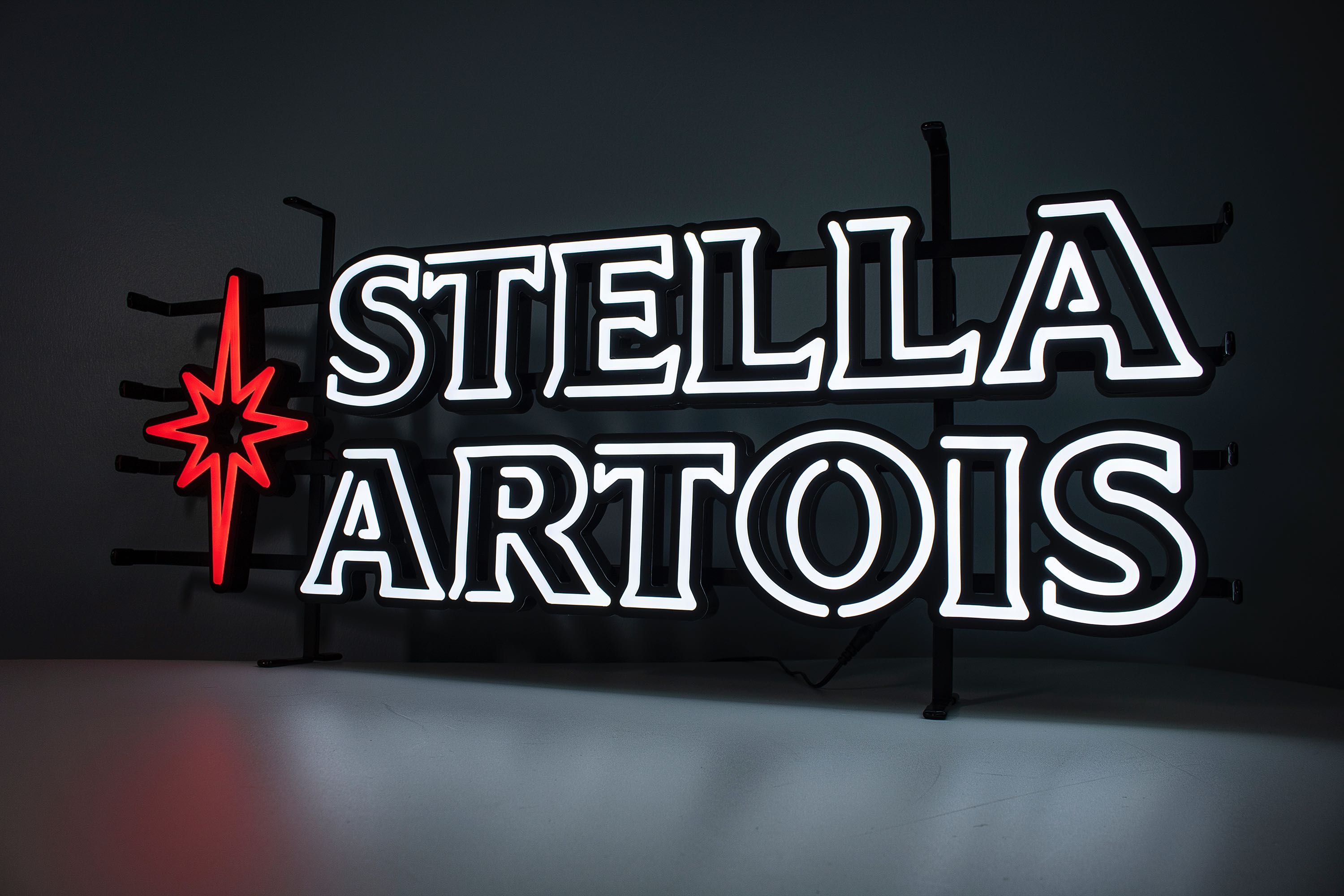 Reclamo luminoso LED marca de cerveja Belga Stella Artois