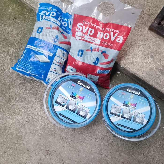 Выравниватели для плитки и затиркарка