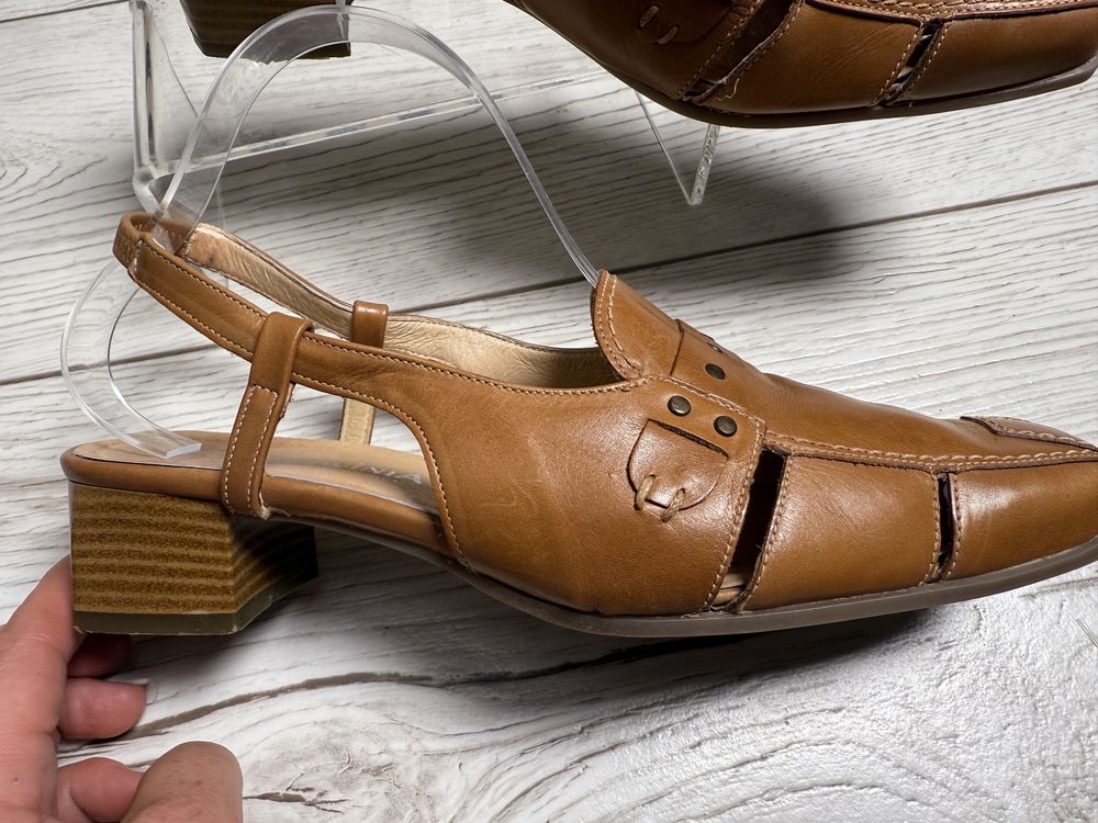 Eleganckie stylowe Czółenka damskie skóra naturalna tęgość H