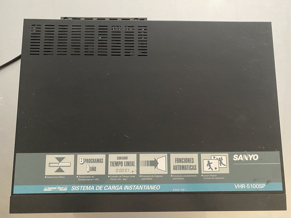 Leitor vhs sanyo