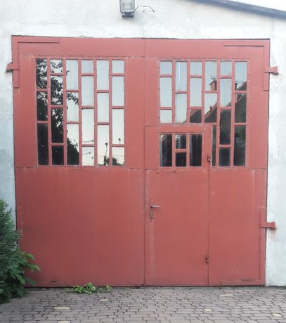 Drzwi garażowe warsztatowe przemysłowe 310x320 ocieplone