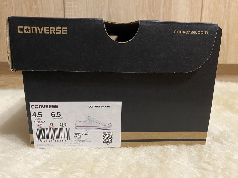 Converse CT OX White 132173C Skórzane