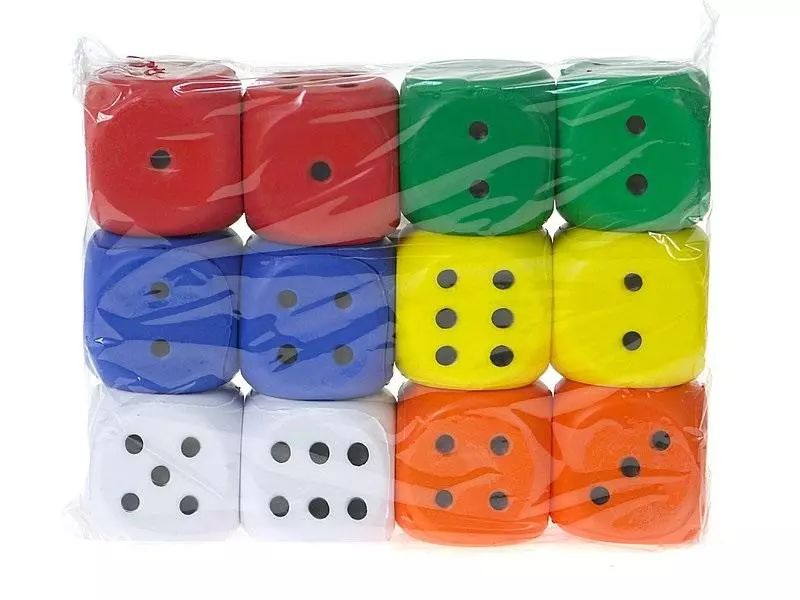 Piłeczka-kostka piankowa 4cm (12szt). Adar