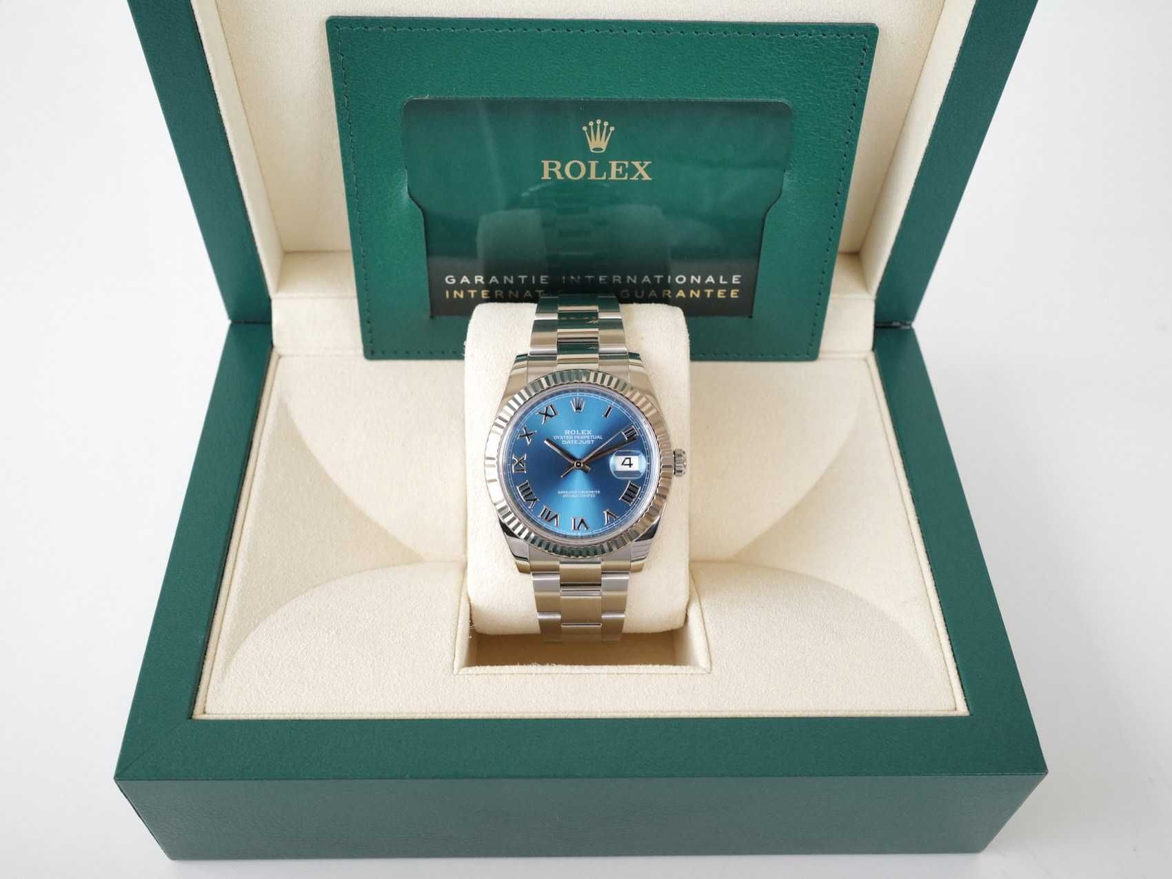 Rolex Datejust 41 mm Blue Roman Dial Oyster