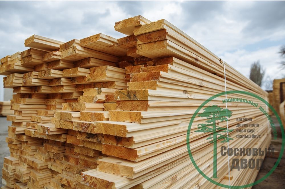 Блок хаус 125*25*4м. (Вагонка, Доска пола) Производство