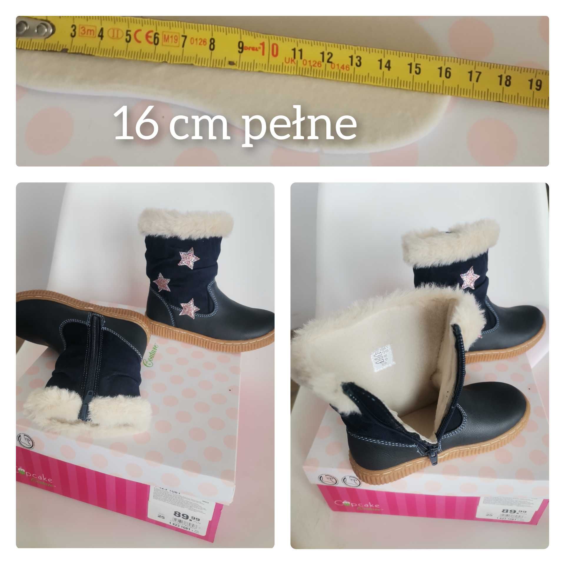 Nowe Botki 25 dł 16 cm kozaki buty 25 botki 25 kozaki Deichmann