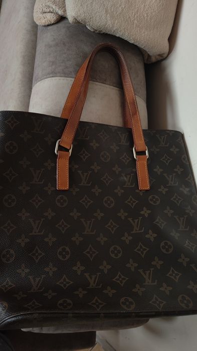 Duża torba LV ze skórzanymi rączkami shopper LV