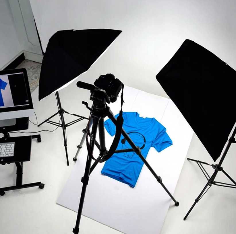 Nowoczesna LAMP Fotograficzna Statyw x2 Softbox Zestaw XXL (OKAZJA)