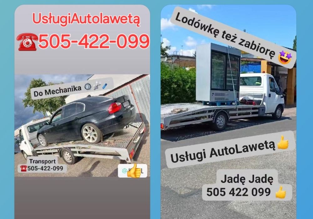 Transport AutoLaweta Pomoc Drogowa Laweta Usługi Transportowe Holowani