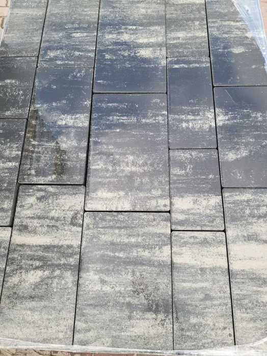 Kostka brukowa Platino 6cm kolor Stalowo biały