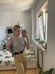 Bluzka z krótkim rękawem tshirt błękitny Zara