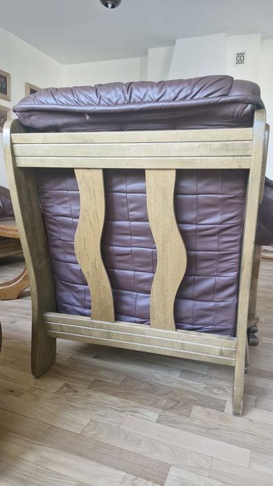 Komplet wypoczynkowy skórzany