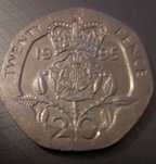 Moeda Inglaterra  20 Pence - 1995