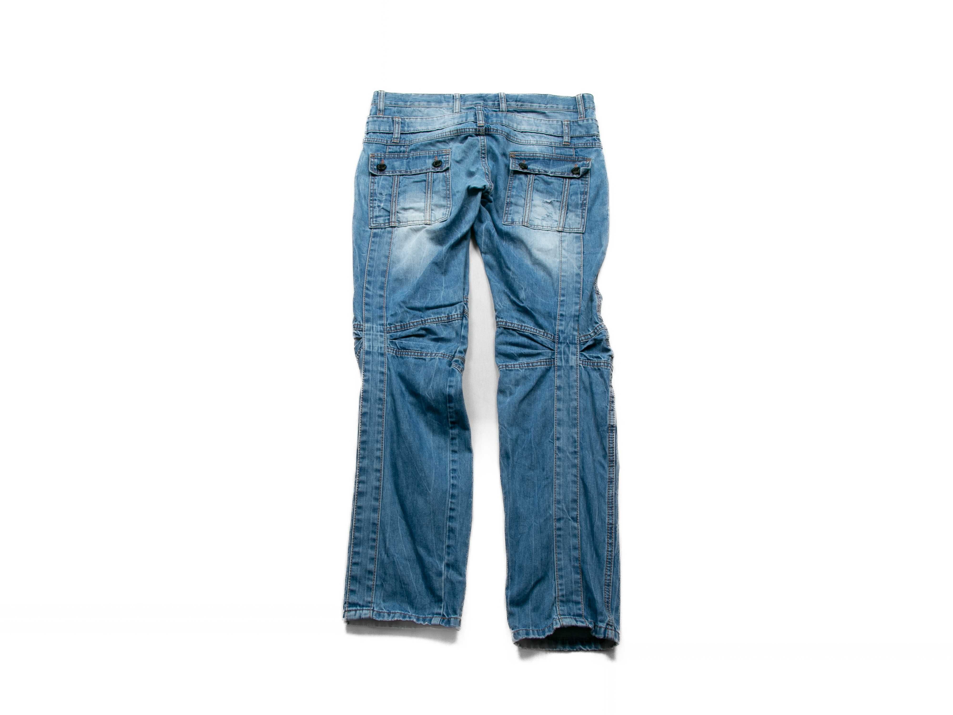 Spodnie jeansowe Cipo&Baxx 34/34us niski stan podwójny pas