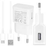 Oryginalna Ładowarka sieciowa Samsung EP-TA50EWE 7.75W + Kabel USB-C