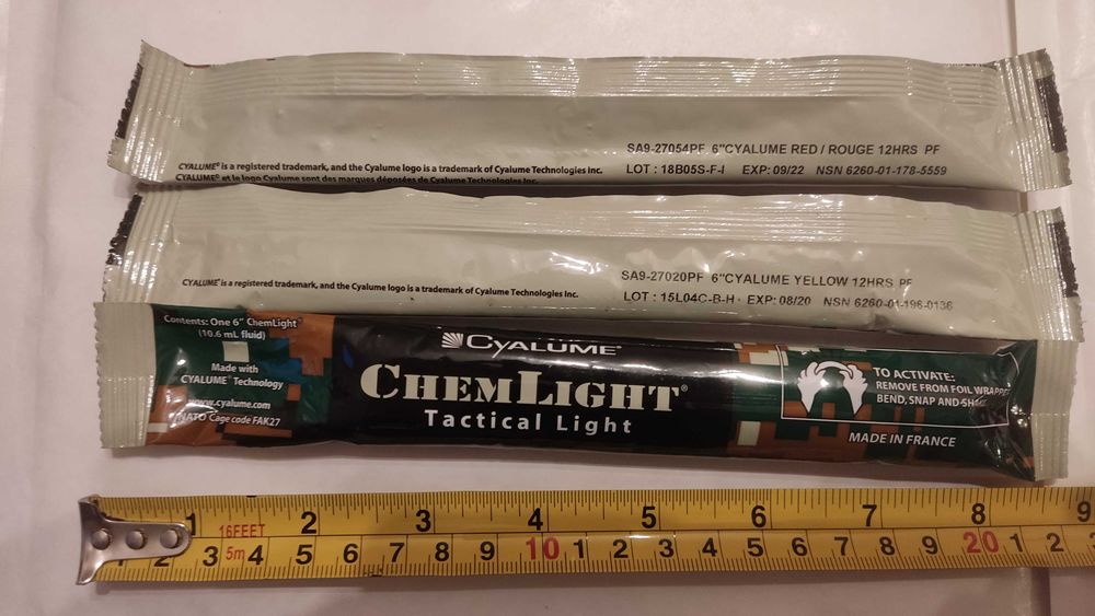 PAKIET 9 szt. + 3 szt. Światło Chemiczne - CYALUME Tactical Light -15"