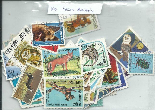 Animais - Pacote de 100 selos