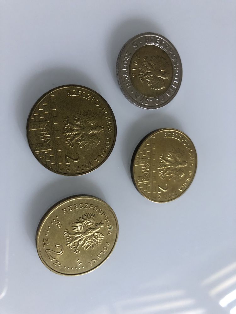 Monety 3x 2 zł i 5 zł