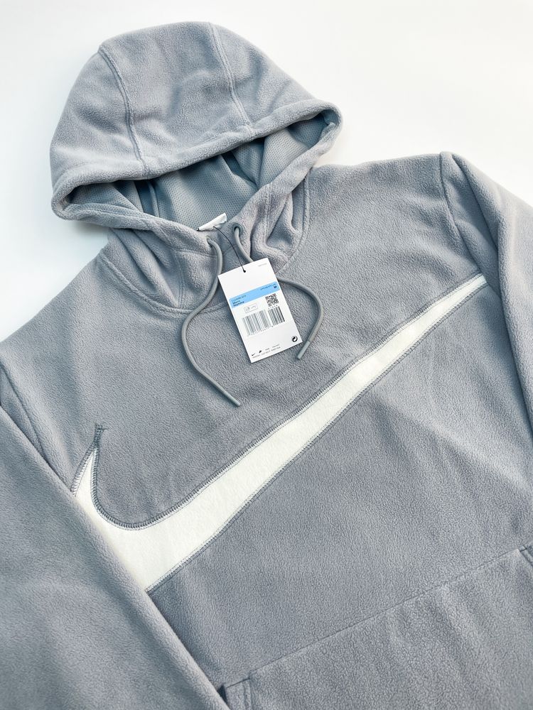 Оригінал! Чоловіче Худі Nike Sherpa сіре (S) Нове з бірками!