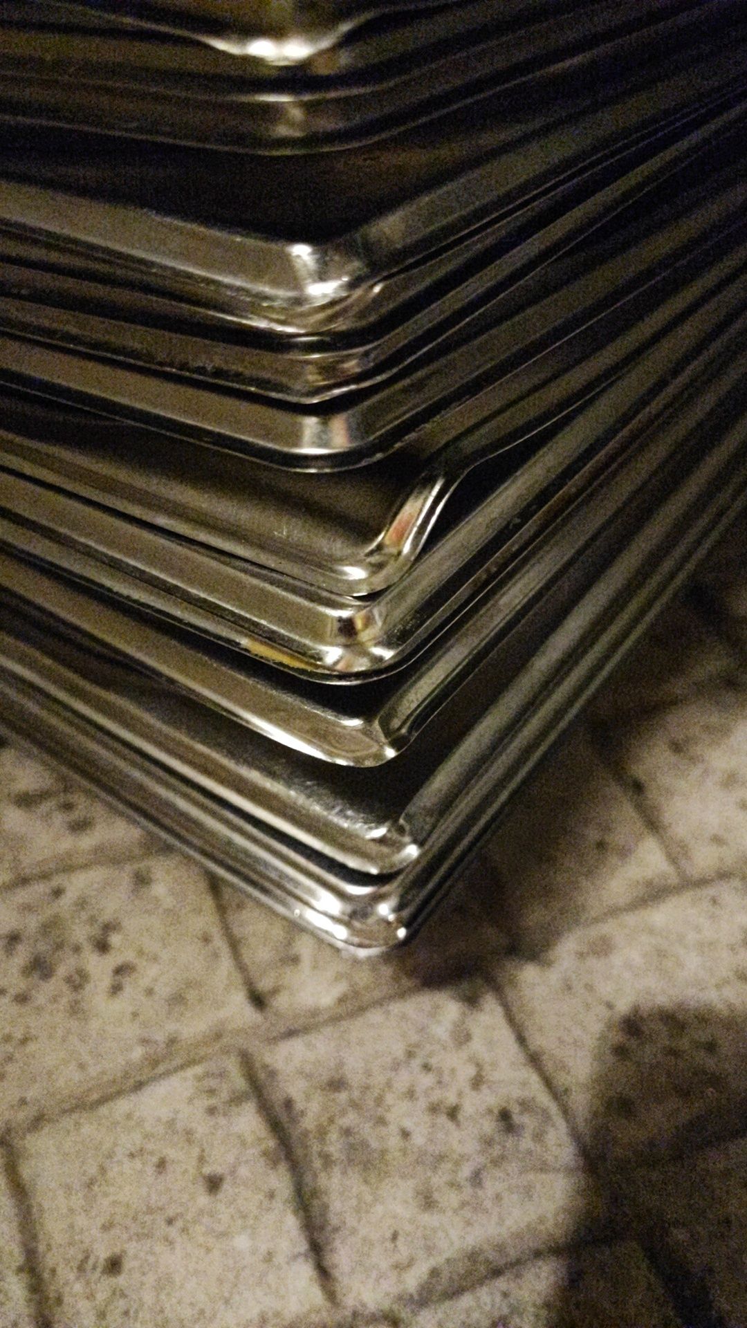 Tabuleiros inox restauração