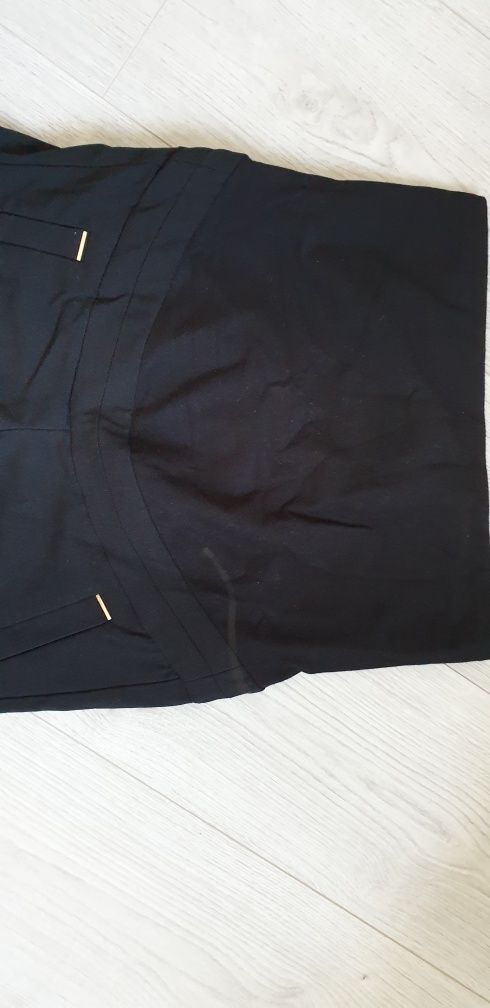 Czarne eleganckie spodnie ciążowe H&M mama, rozm. 34