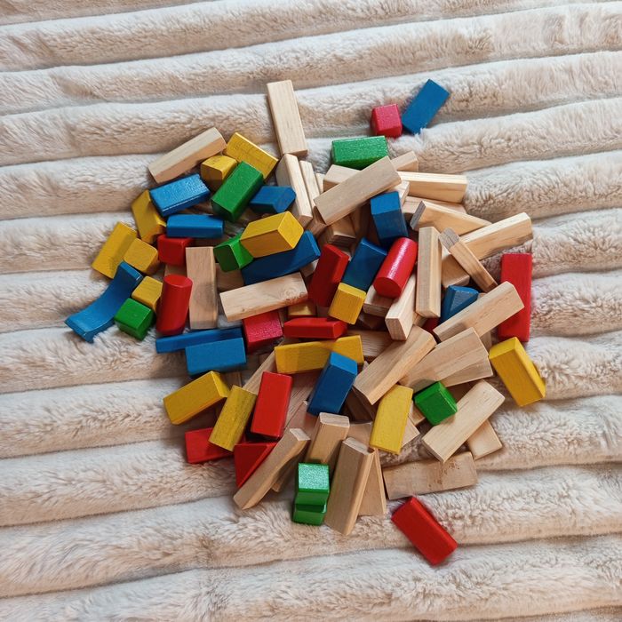 Zestaw drewnianych klocków 100sztuk
