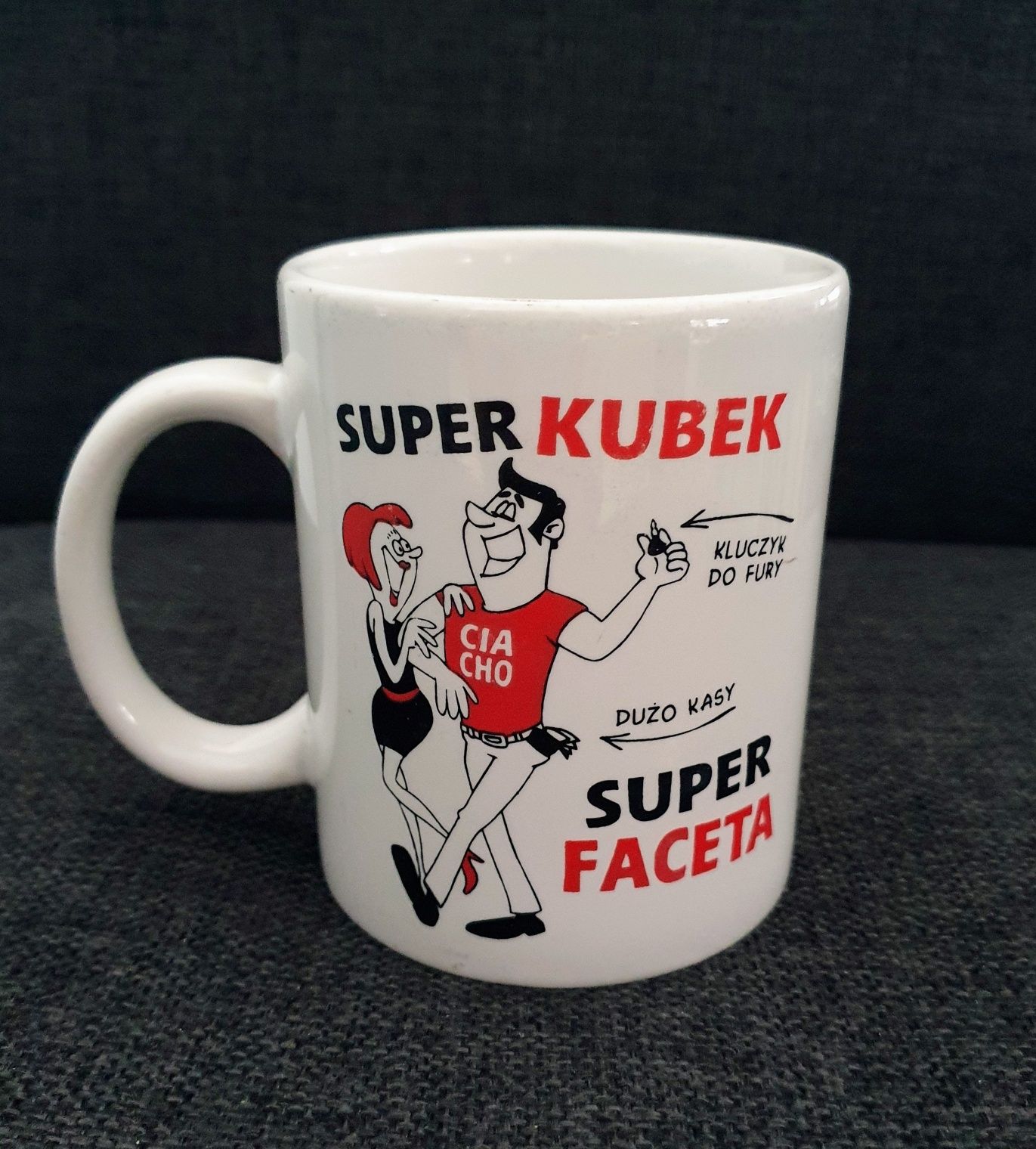 Kubek ceramiczny na prezent Walentynki Super Chłopaka 330 ml