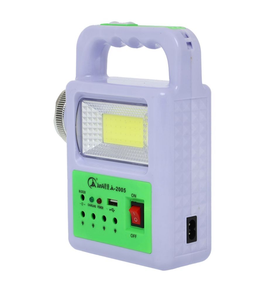 Ручний ліхтар із Power Bank JunAi-2005S +сонячна батарея+ лампочка