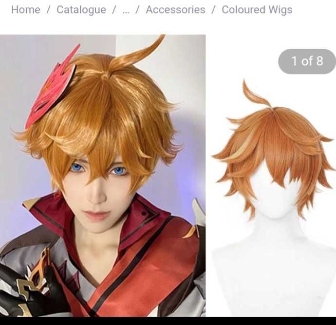 Peruca cosplay anime