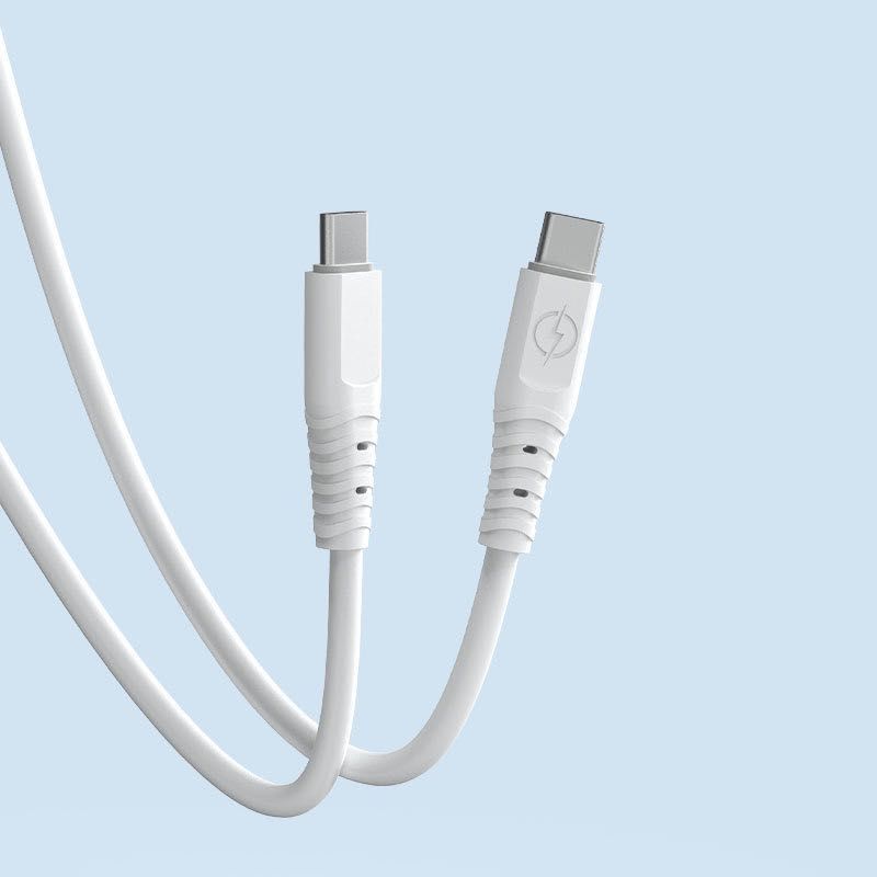 Dudao kabel, przewód USB Typ C - USB Typ C 6A 100W PD 1m biały (TGL3C)