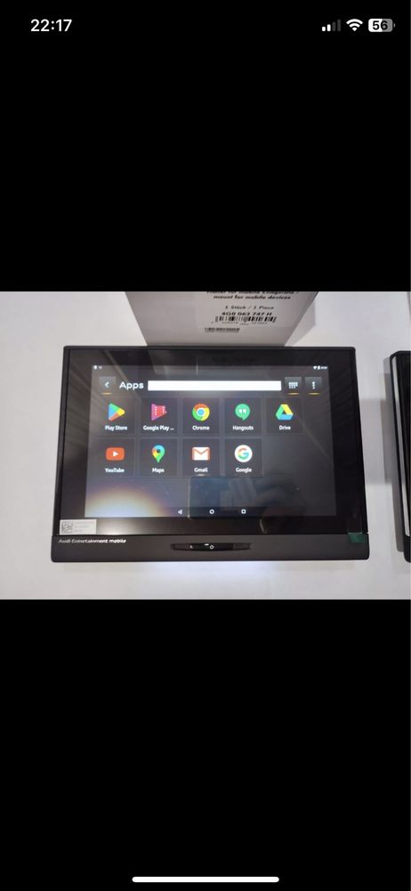 Conjunto de tablets e suportes audi para bancos