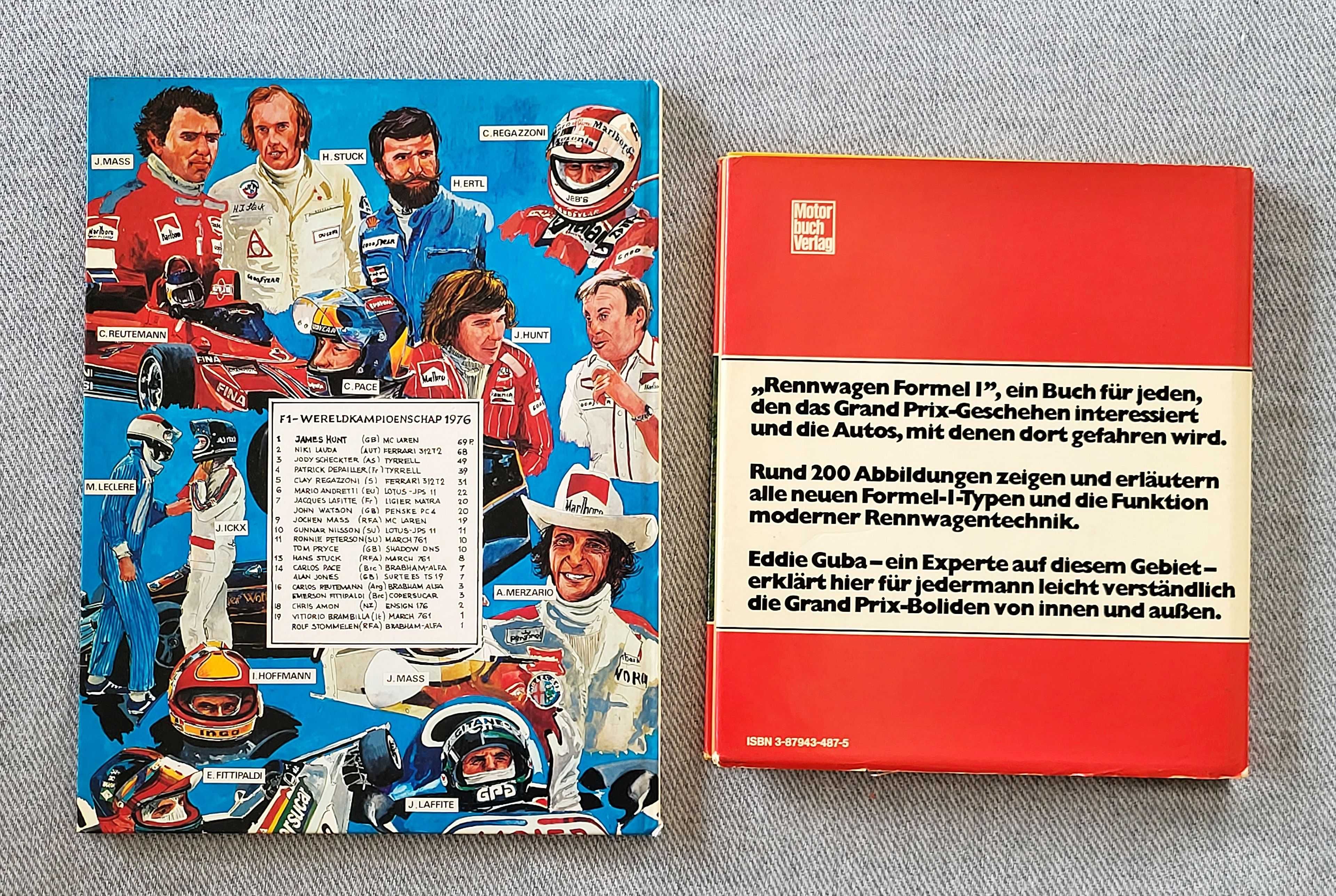 Komiks książka Formuła F1 Grands Prix 1976 RENN WAGEN vintage