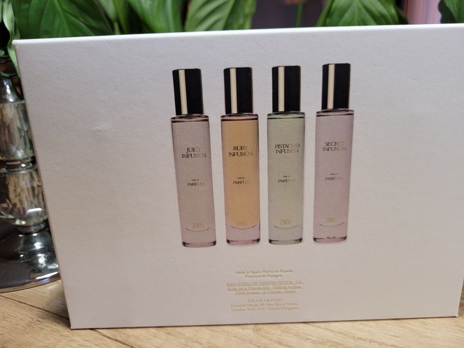 Zara Pistachio Juicy Ruby Secret Infusion 4 x 30 set zestaw perfumy