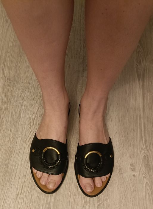 Klapki skórzane See By Chloé