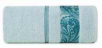 Ręcznik Sylwia 1/70x140 miętowy frotte z żakardową
