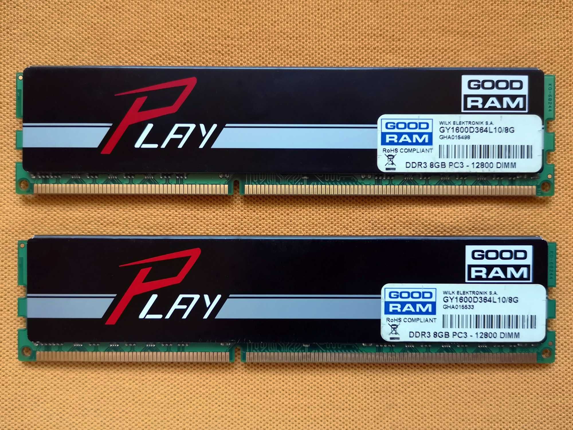 Оперативна пам'ять  DDR3  Goodram Play   16 Gb   (2x8Gb)  1600 МГц