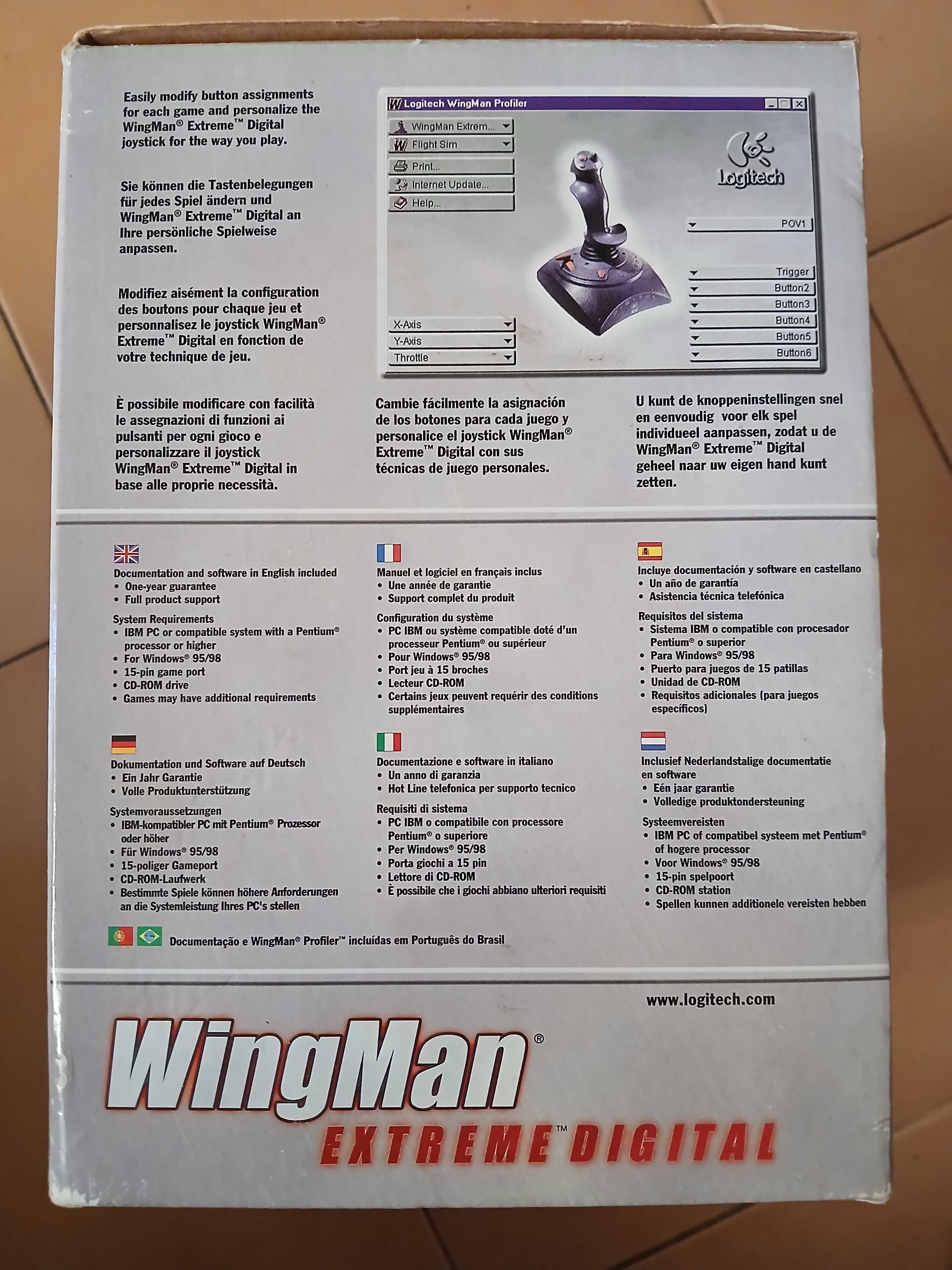 Joystick Logitech WingMan Extreme Digital Precision (com caixa)