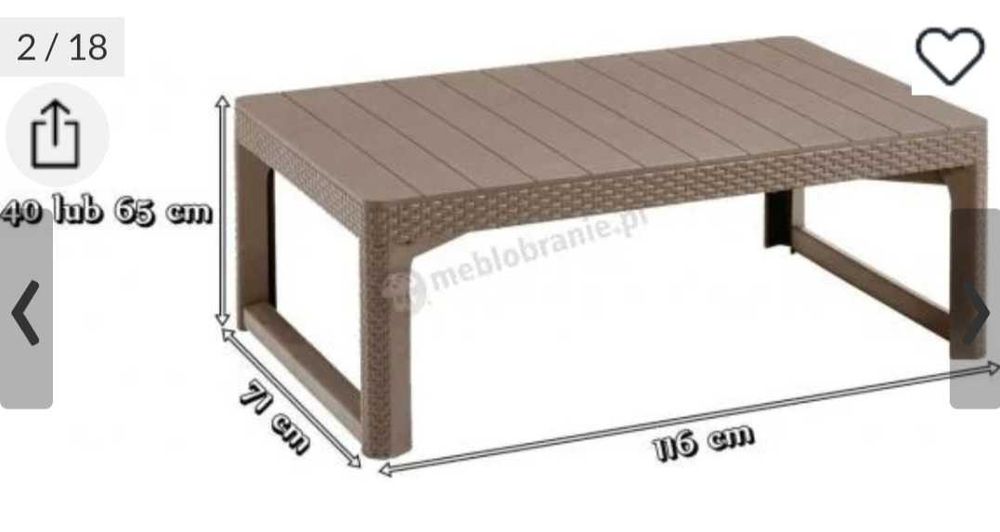 Stolik ogrodowy cappucino