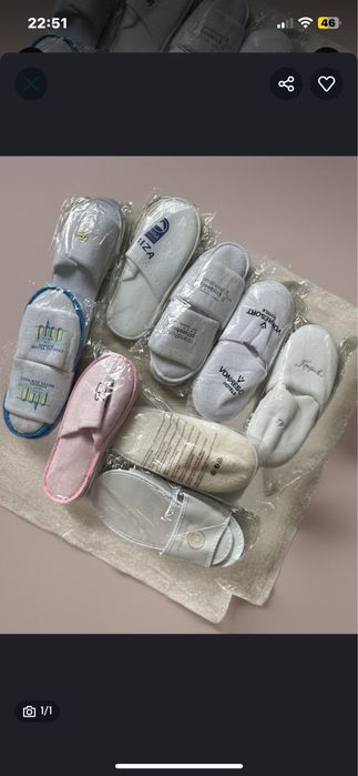 25 x kapcie hotelowe