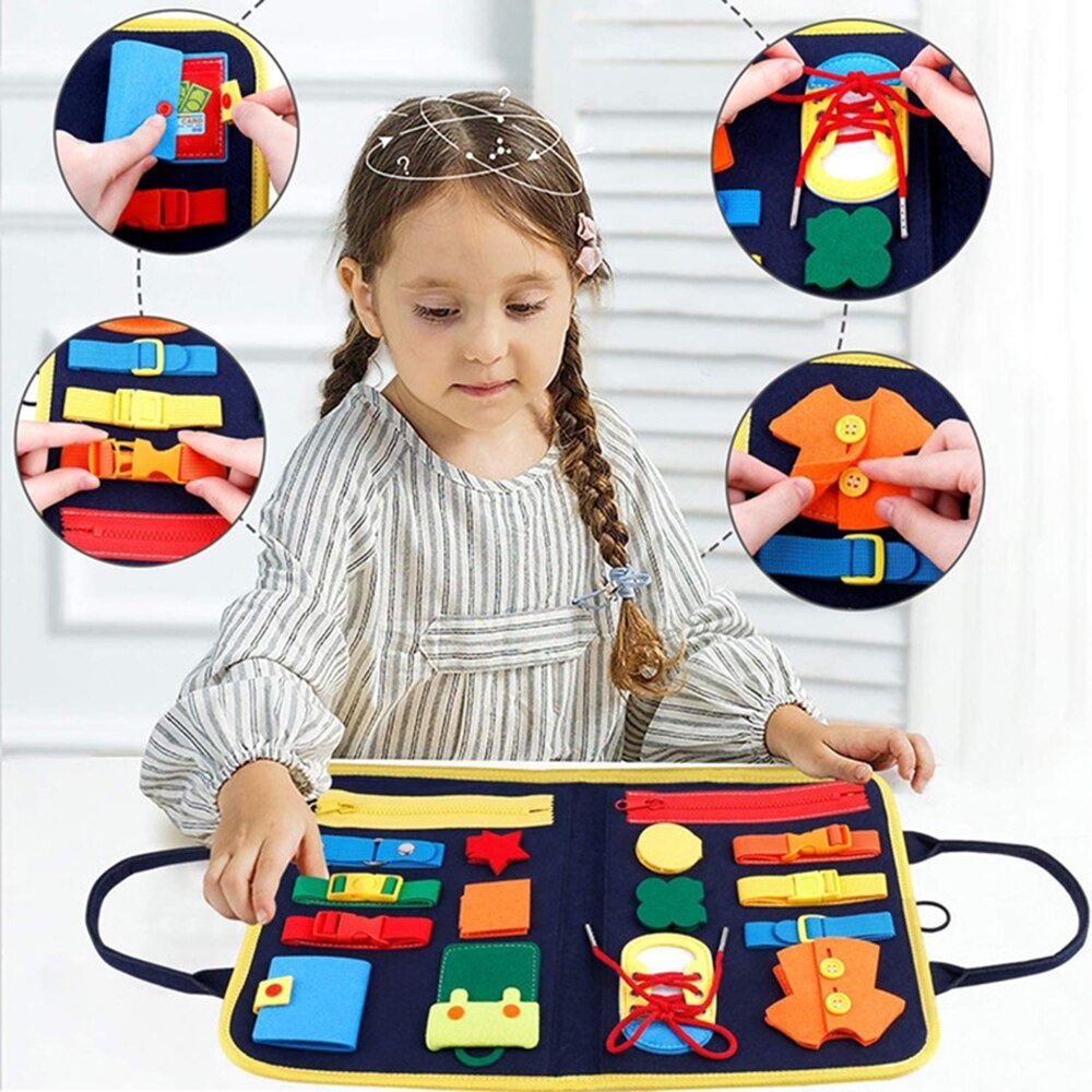 Бізіборд Busy Board Монтессорі для малюків Сенсорна розвиваюча іграшка