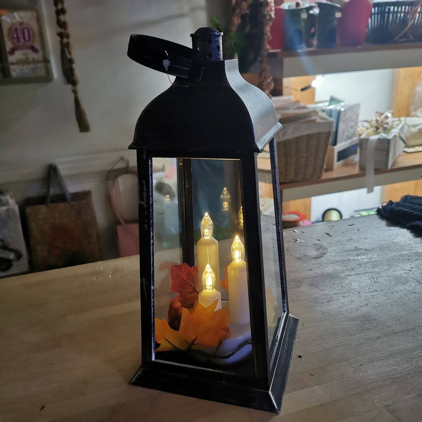 Latarenką LED x 3 w formie świec całoroczna NOWA