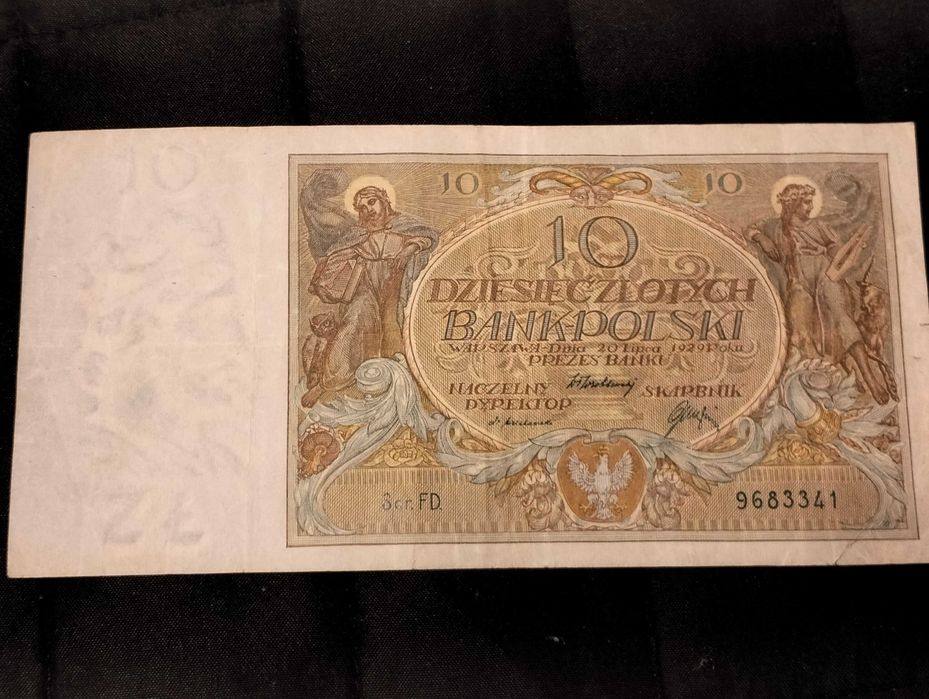 10 złotych z 1929 banknot, seria FD