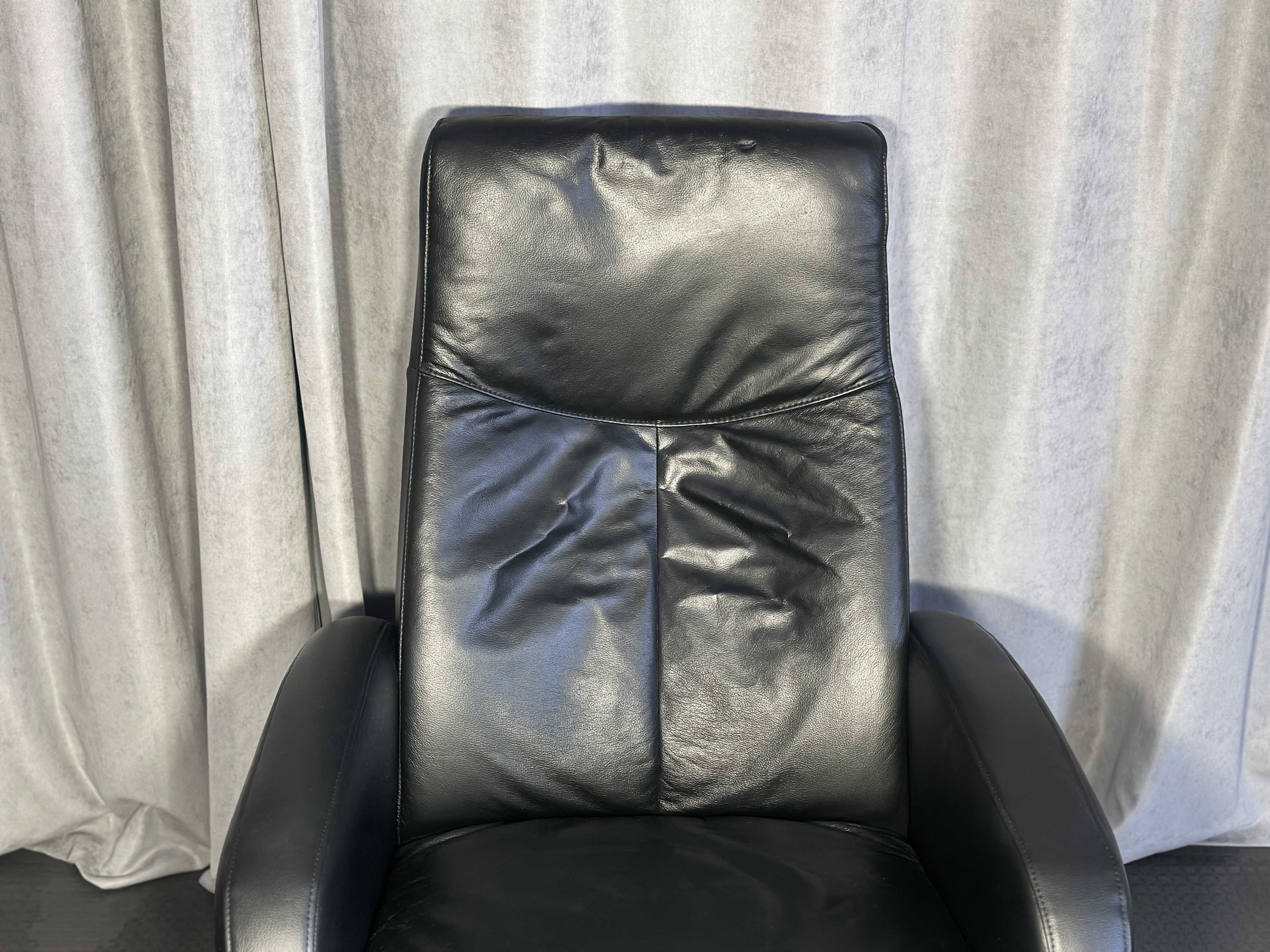 Чорне шкіряне м'яке крісло реклайнер/шкіряні крісла/дивани з Європи