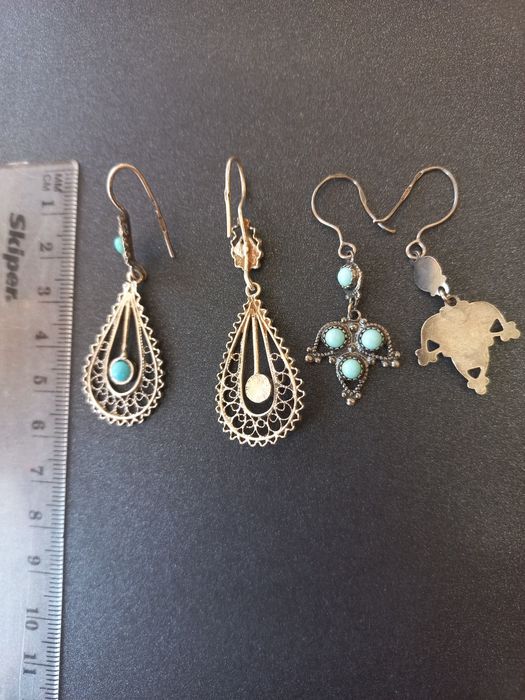 Серьги серебро 875проба звезда