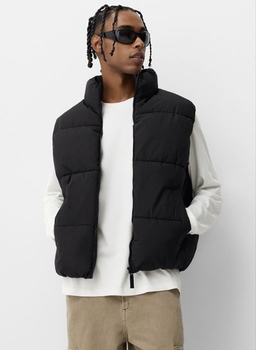 Жилет Bershka (S,M) Padded Vest Оригінал Куртка Ветровка Жилетка Чорна