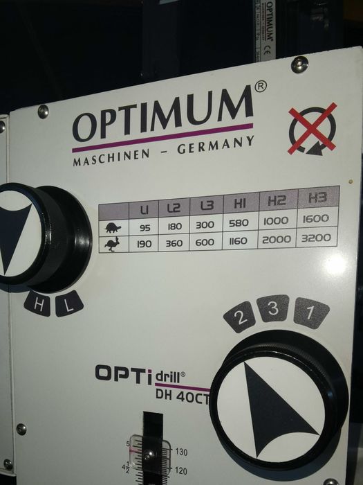 Engenho furar/fresar OPTIMUM DH 40CT novo