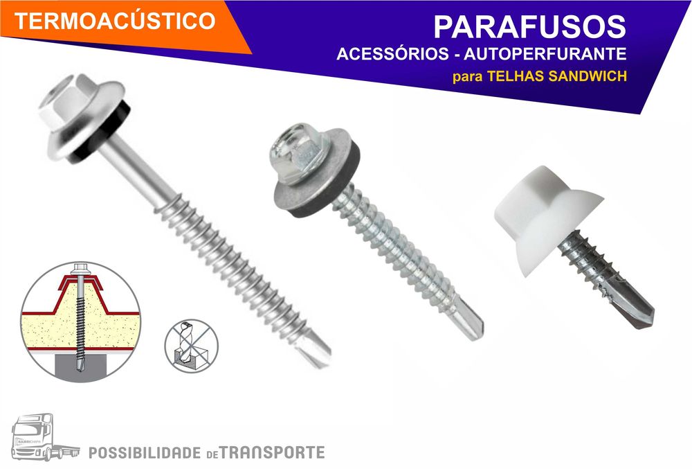 Parafusos e Acessórios - Coberturas e Fachadas Sandwich