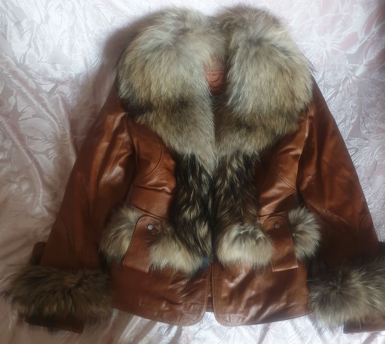 Kurtka skóra naturalna ocieplona i Jenot S,M,XS.