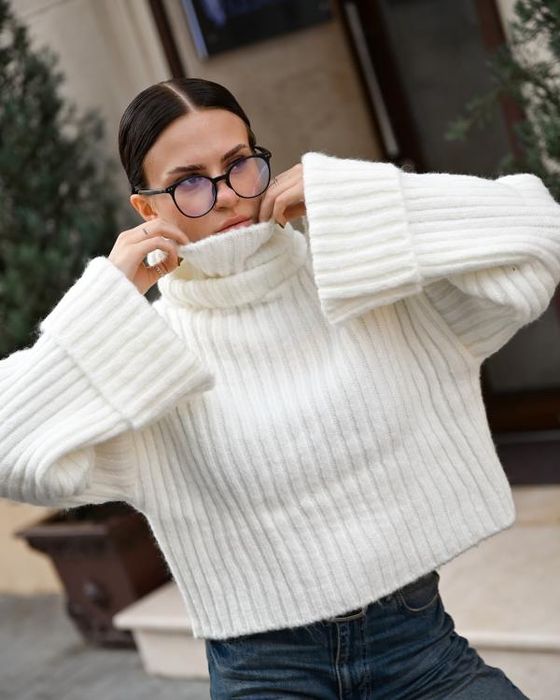 Новинка! Светер Жіночий в'язаний білий