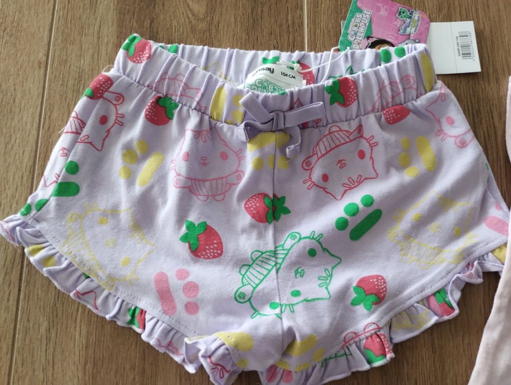 Zestaw spodenki koci domek Gabi i myszka Minnie 98/104